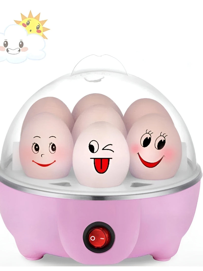 Cozedor de Ovos Elétrico Portátil 110V – Cozinha a Vapor para Até 7 Ovos com Copo Dosador