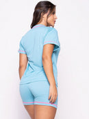 Bravaa Store Pijama Feminino Gola Curto Botão Amamentação Pós Cirúrgico Blogueira 041