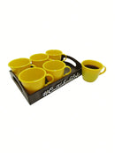 Kit 6 Xícaras Com Bandeja Cantinho do Café MDF