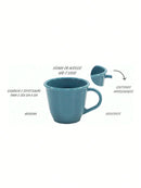 Kit 6 Xícaras Com Bandeja Cantinho do Café MDF