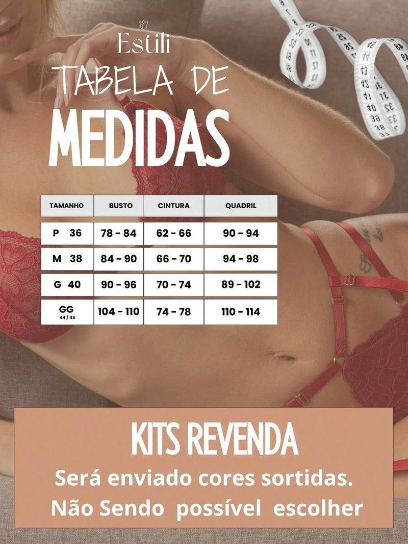 Conjunto Lingerie Sexy Rendado