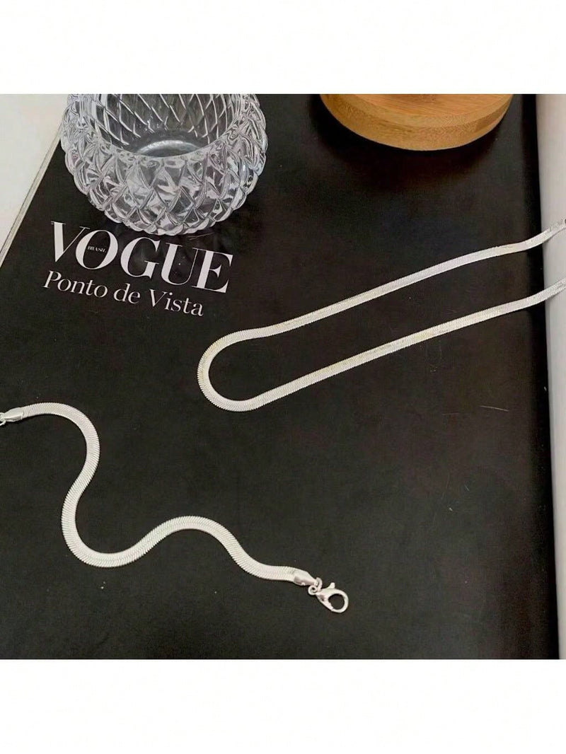 Kit Conjunto Colar e Pulseira Banhada a Ouro 18k a prata 925