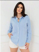 Camisa Social Listrada estilo Clean Girl/Woman