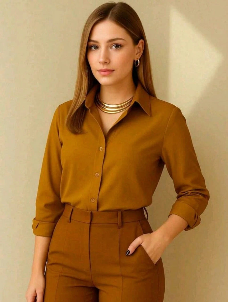 Camisa Social Listrada estilo Clean Girl/Woman