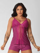 BabyDoll feminino com detalhes em renda