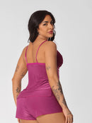 BabyDoll feminino com detalhes em renda