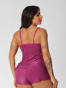 BabyDoll feminino com detalhes em renda