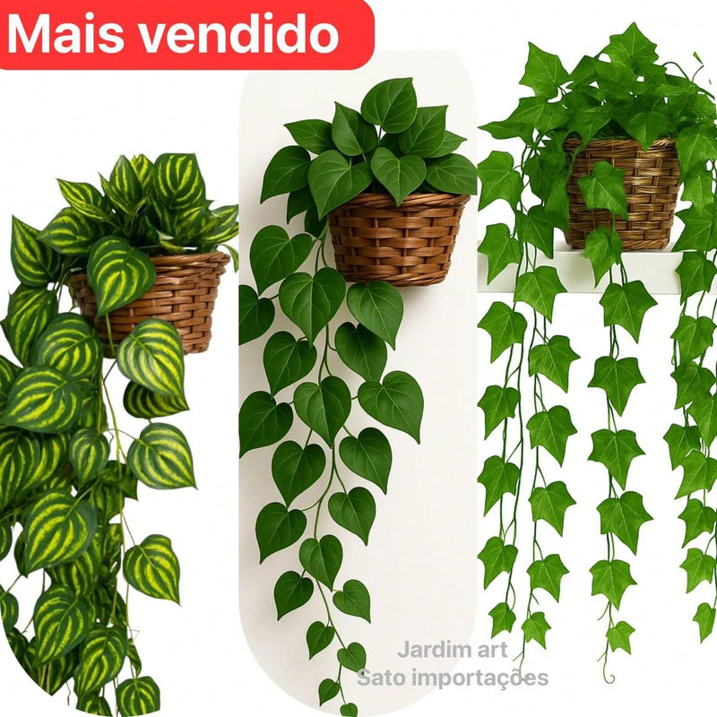 Trepadeira Artificial 2x2M com Vaso