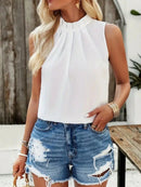 Blusa Social Regata Gola Alta 