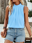 Blusa Social Regata Gola Alta 