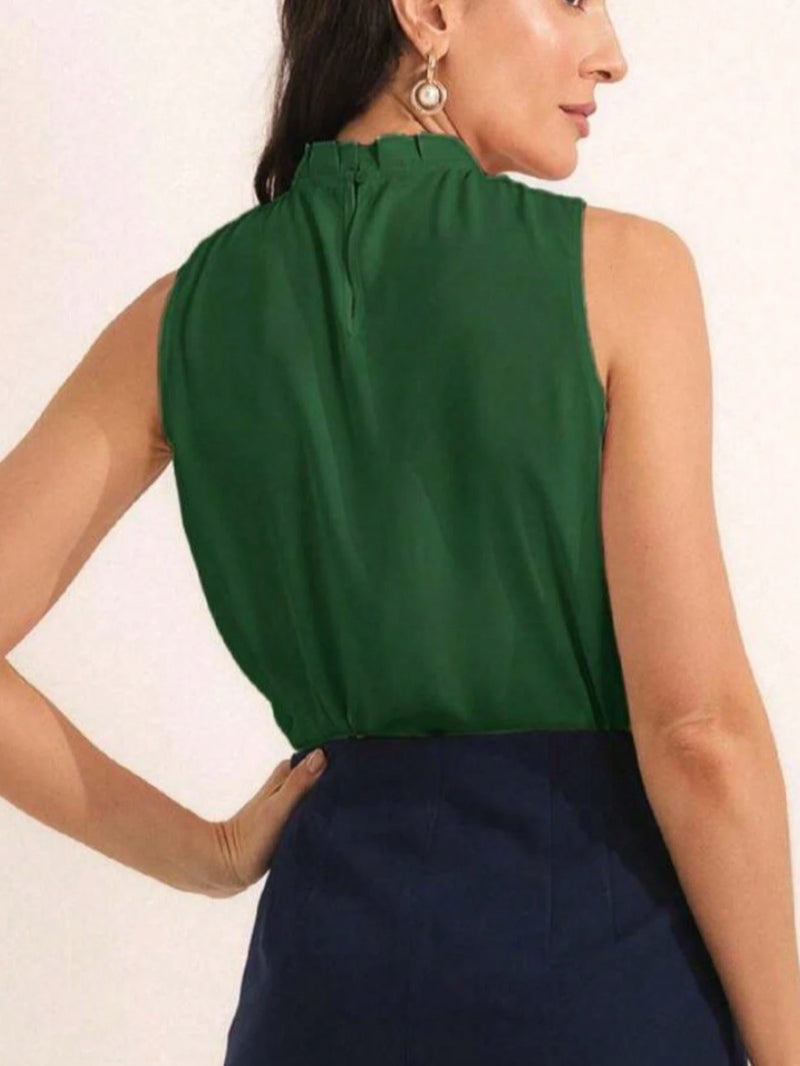 Blusa Social Regata Gola Alta 