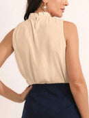 Blusa Social Regata Gola Alta 