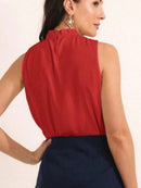 Blusa Social Regata Gola Alta 