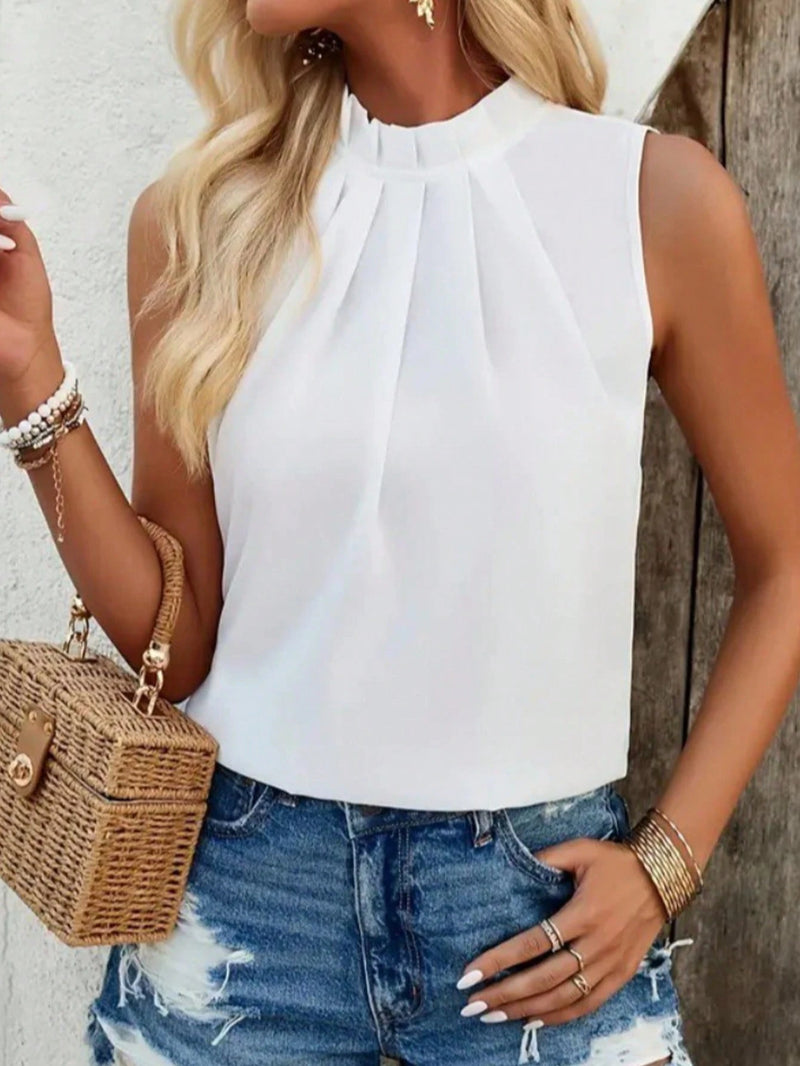 Blusa Social Regata Gola Alta 