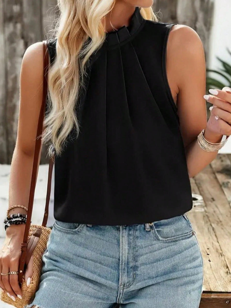 Blusa Social Regata Gola Alta 