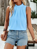 Blusa Social Regata Gola Alta 