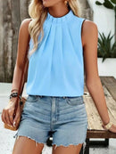 Blusa Social Regata Gola Alta 