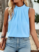 Blusa Social Regata Gola Alta 