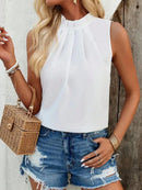 Blusa Social Regata Gola Alta 