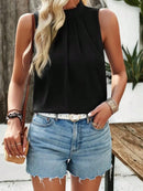 Blusa Social Regata Gola Alta 