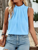 Blusa Social Regata Gola Alta 