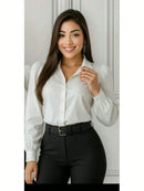 Camisa Social Listrada estilo Clean Girl/Woman