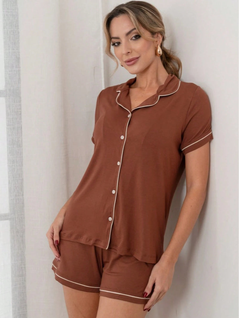 Pijama Feminino manga curta