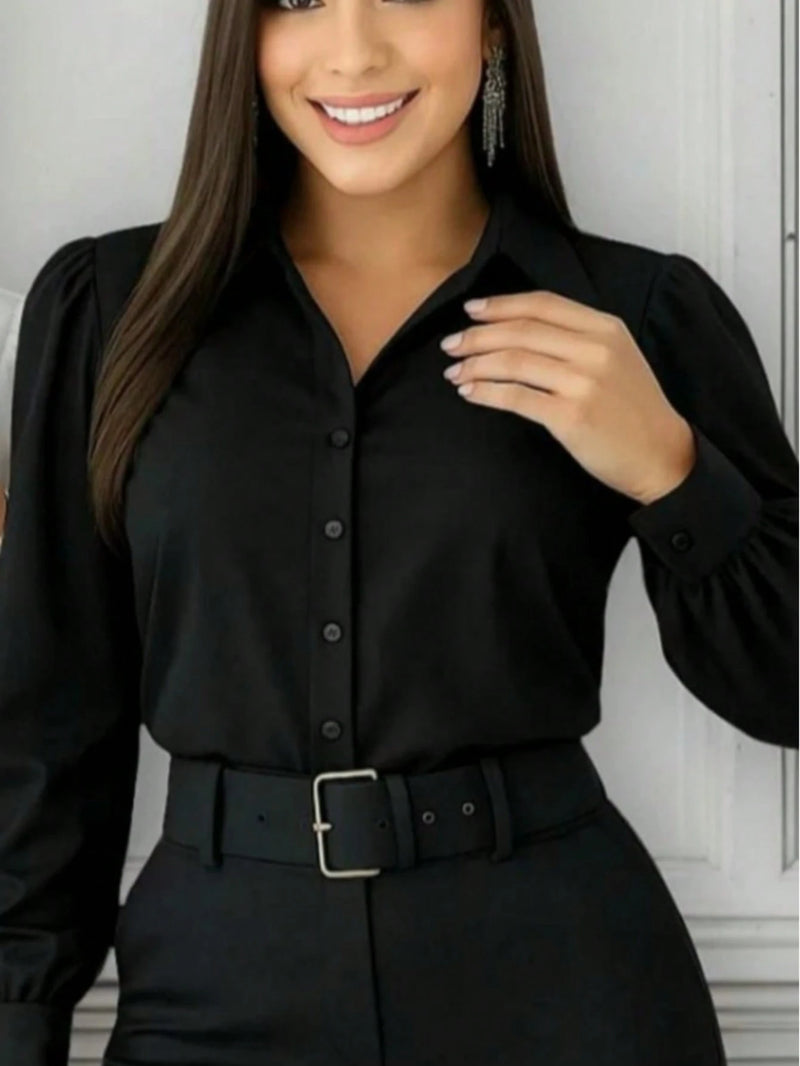 Camisa Social Listrada estilo Clean Girl/Woman