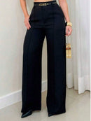 Calça Feminina Alfaiataria Com Cinto.