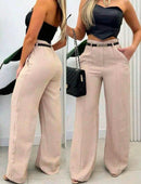 Calça Feminina Alfaiataria Com Cinto.