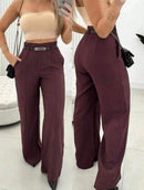 Calça Feminina Alfaiataria Com Cinto.