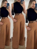 Calça Feminina Alfaiataria Com Cinto.