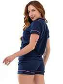 Bravaa Store Pijama Feminino Gola Curto Botão Amamentação Pós Cirúrgico Blogueira 041