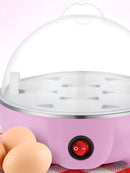 Cozedor de Ovos Elétrico Portátil 110V – Cozinha a Vapor para Até 7 Ovos com Copo Dosador