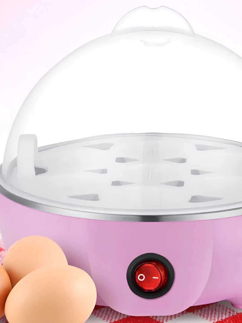 Cozedor de Ovos Elétrico Portátil 110V – Cozinha a Vapor para Até 7 Ovos com Copo Dosador