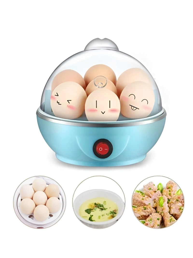 Cozedor de Ovos Elétrico Portátil 110V – Cozinha a Vapor para Até 7 Ovos com Copo Dosador
